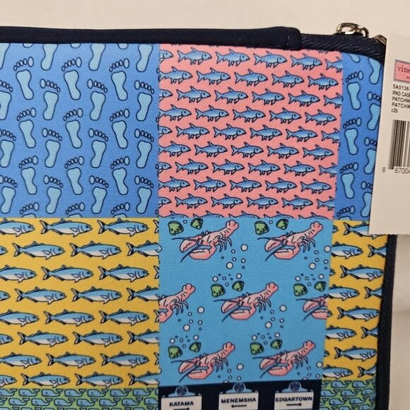Vineyard Vines Patchwork Ipad Kindle Tablet Case Cover Travel Preppy Lobster - Picture 5 of 15